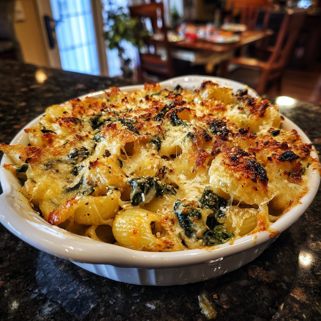 Creamy Spinach Pasta Bake