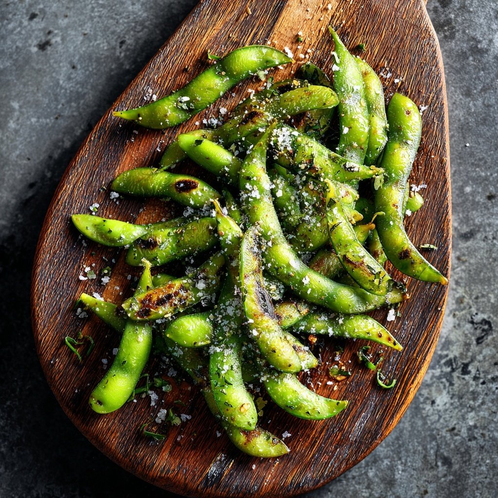 Garlic Herb Edamame Pods