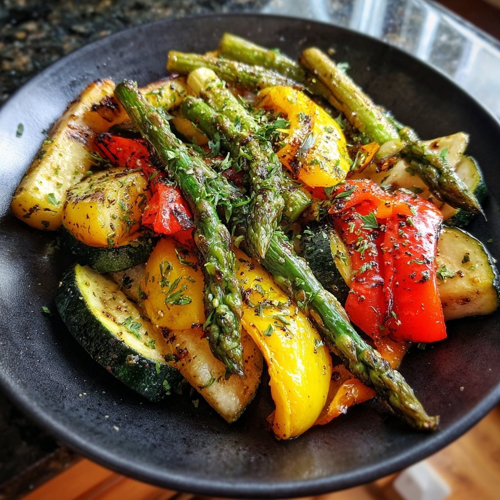 Healthy Lemon Herb Grilled Veggies