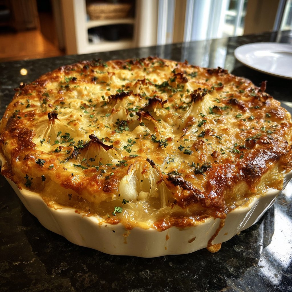 Cheesy Onion Boil Bake